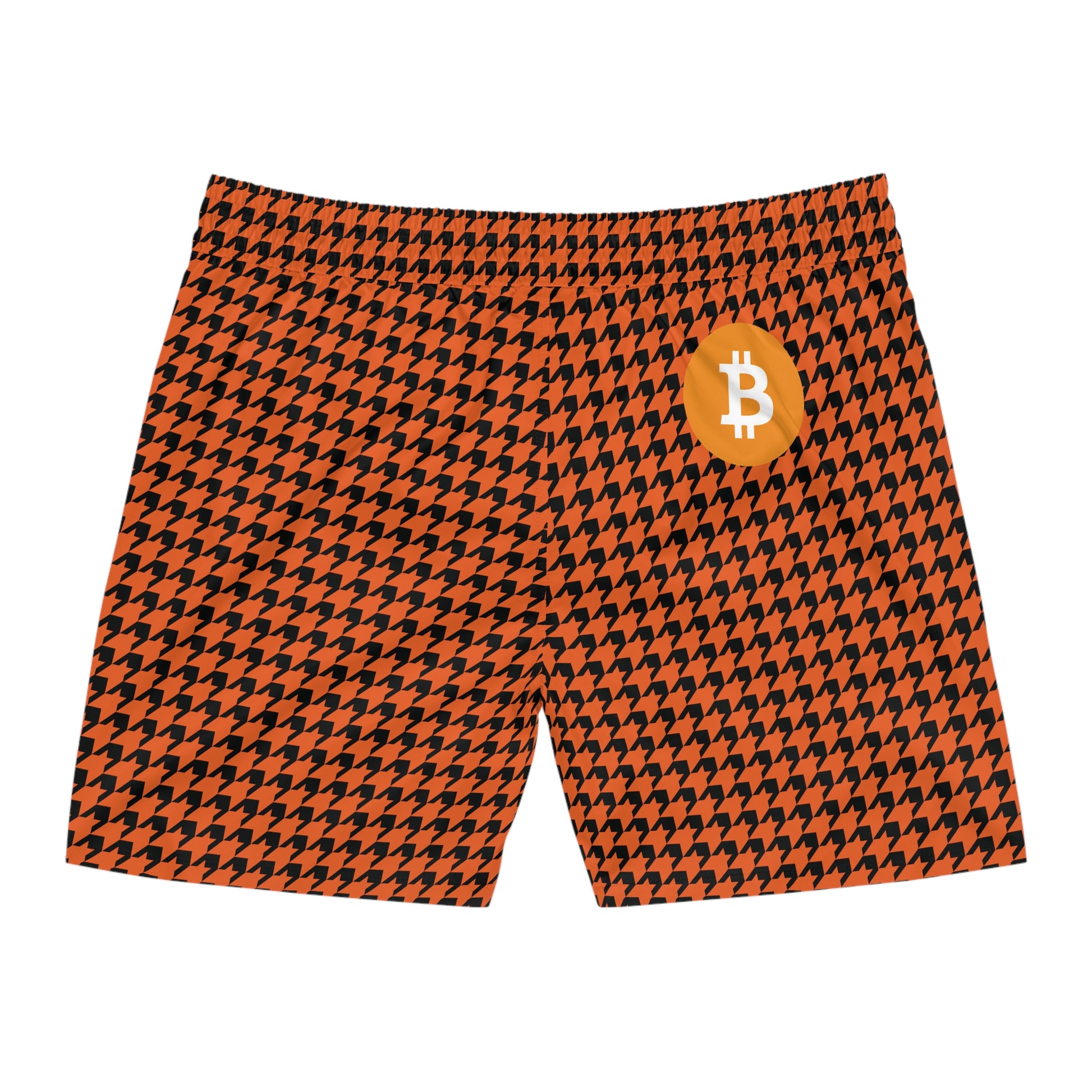 Bitcoin Houndstooth Swim Trunk In N Out Crypto