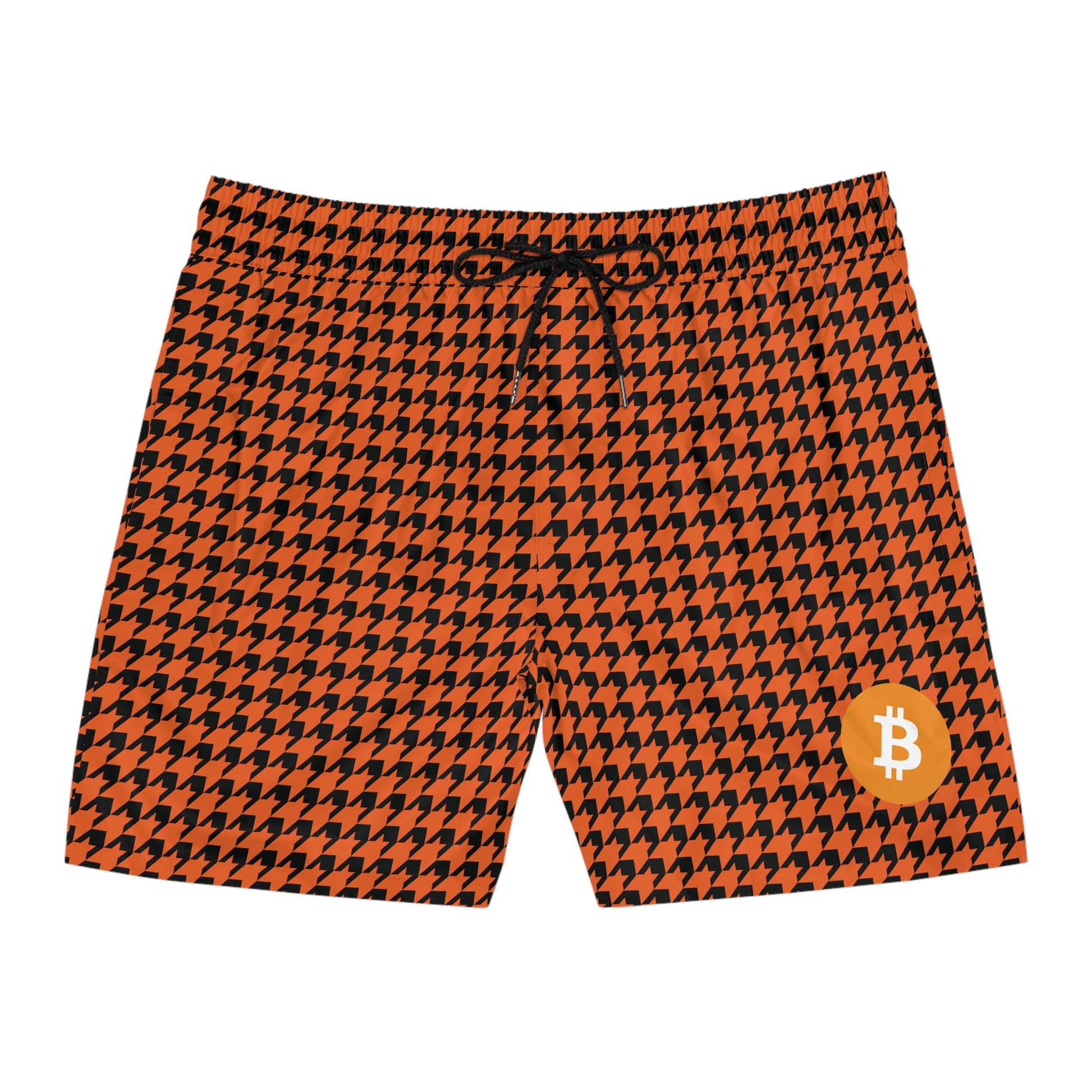 Bitcoin Houndstooth Swim Trunk In N Out Crypto