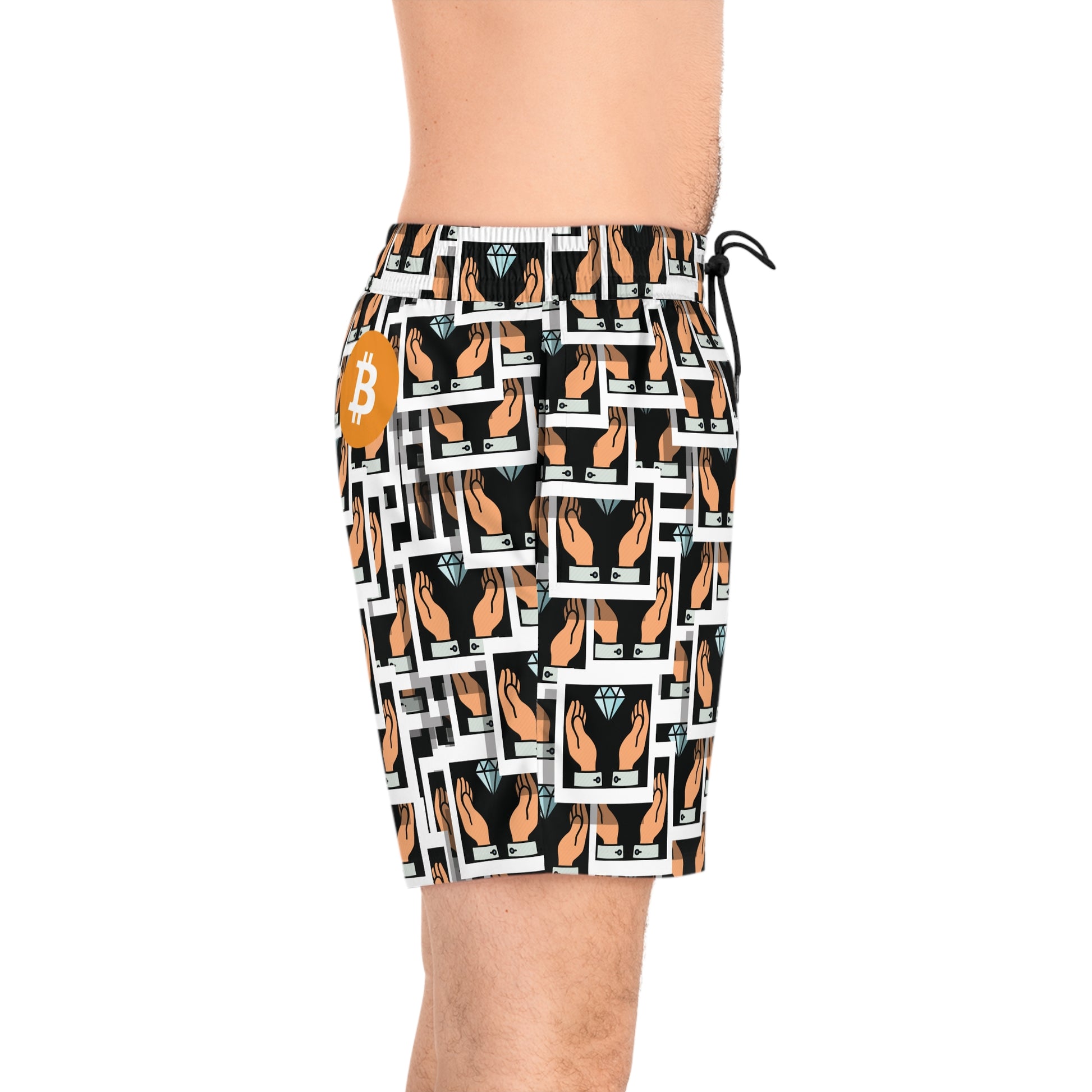 Bitcoin Diamonds  Swim Trunk In N Out Crypto