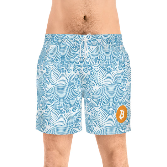 Bitcoin Light Waves Swim Trunk In N Out Crypto