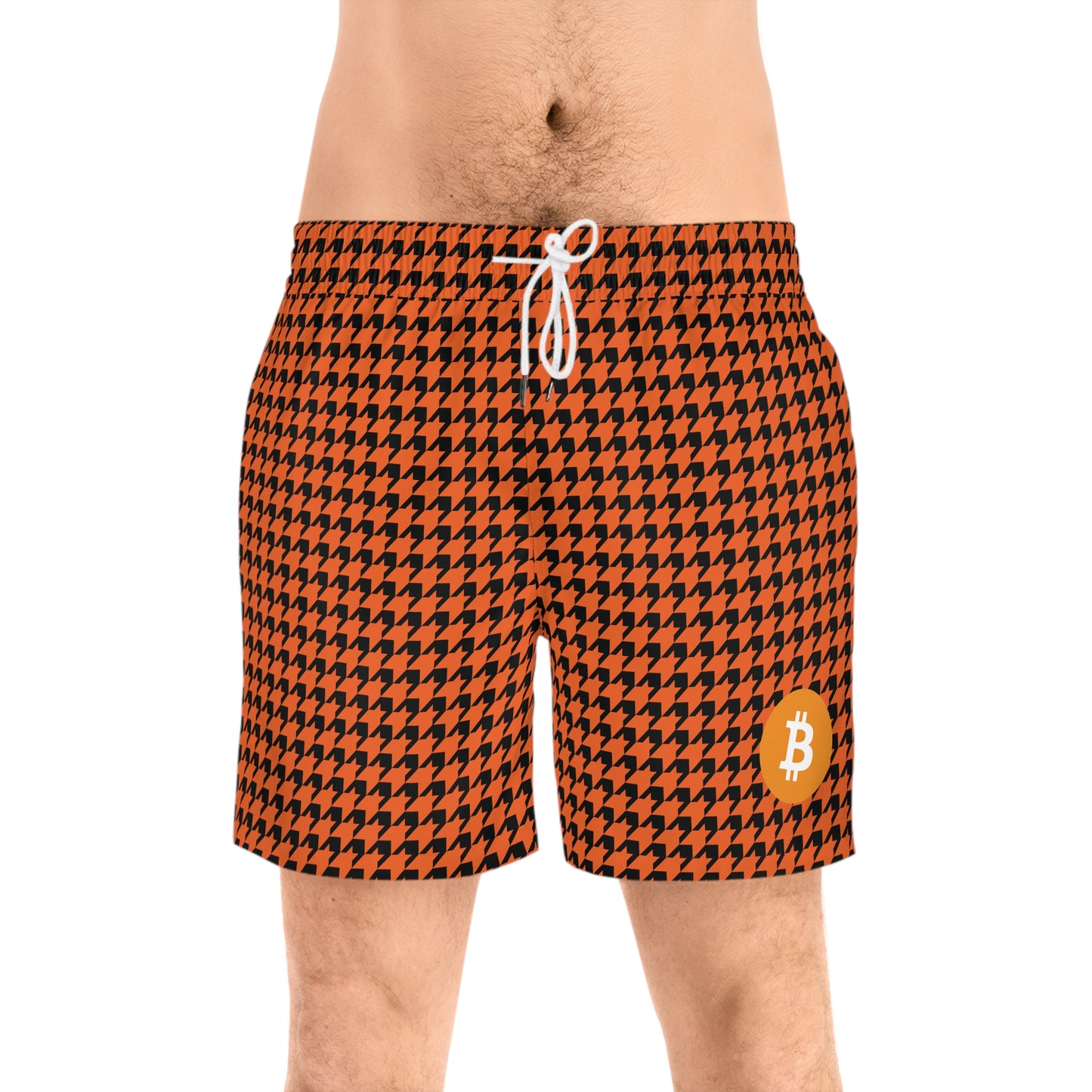 Bitcoin Houndstooth Swim Trunk In N Out Crypto