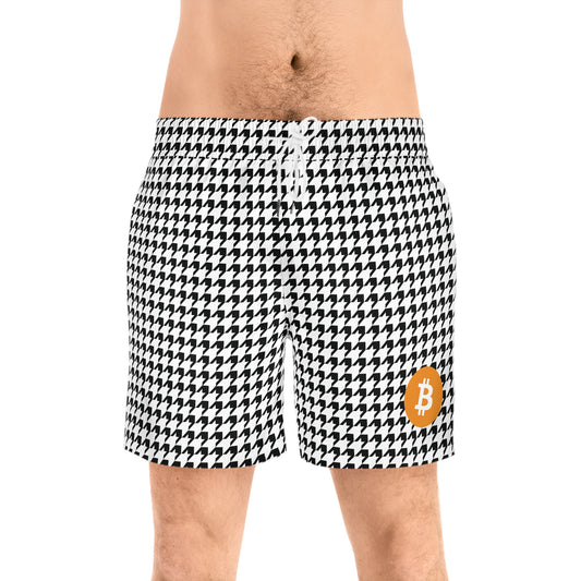 Bitcoin Classic Houndstooth Swim Trunk In N Out Crypto