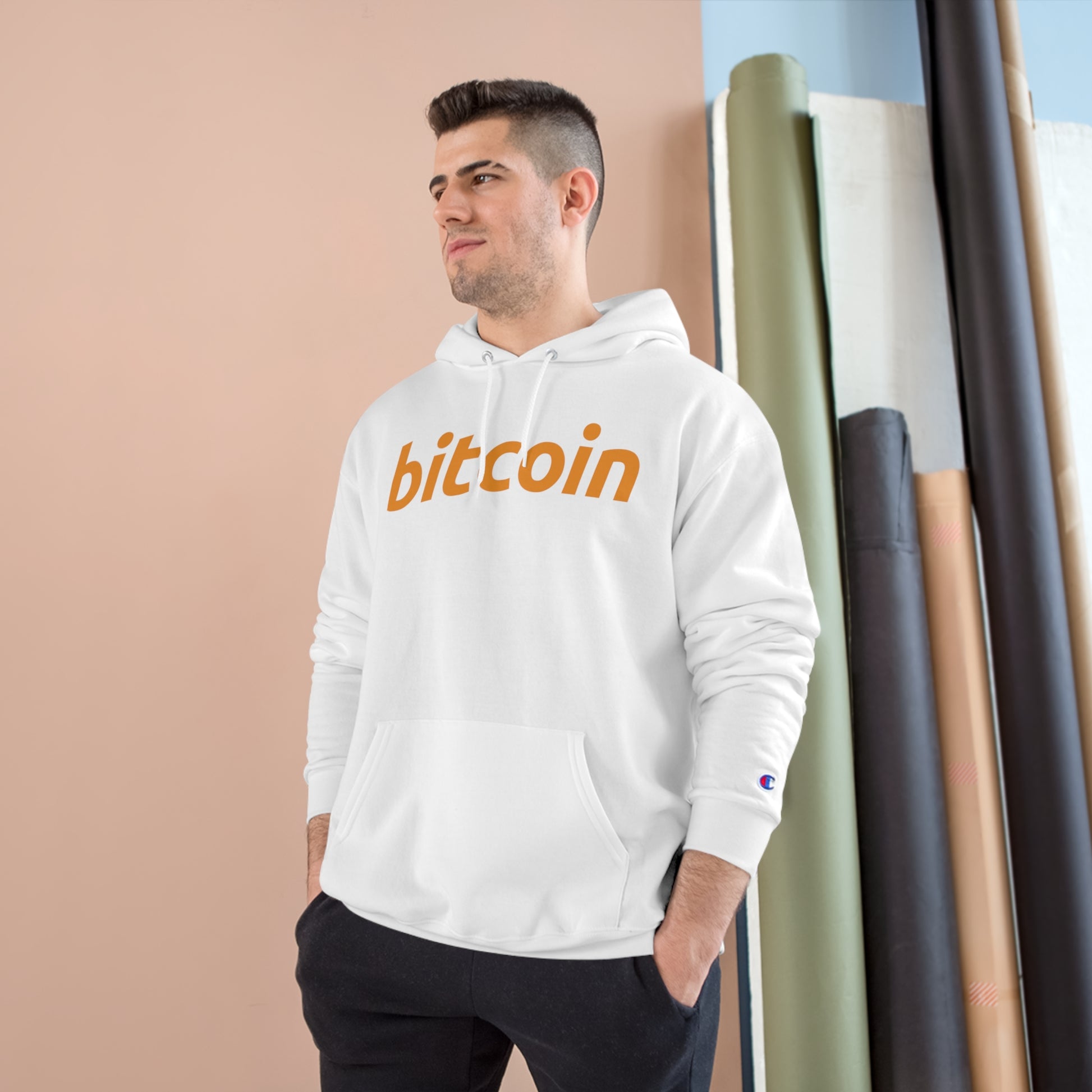 Bitcoin Iconic  Champion Hoodie In N Out Crypto
