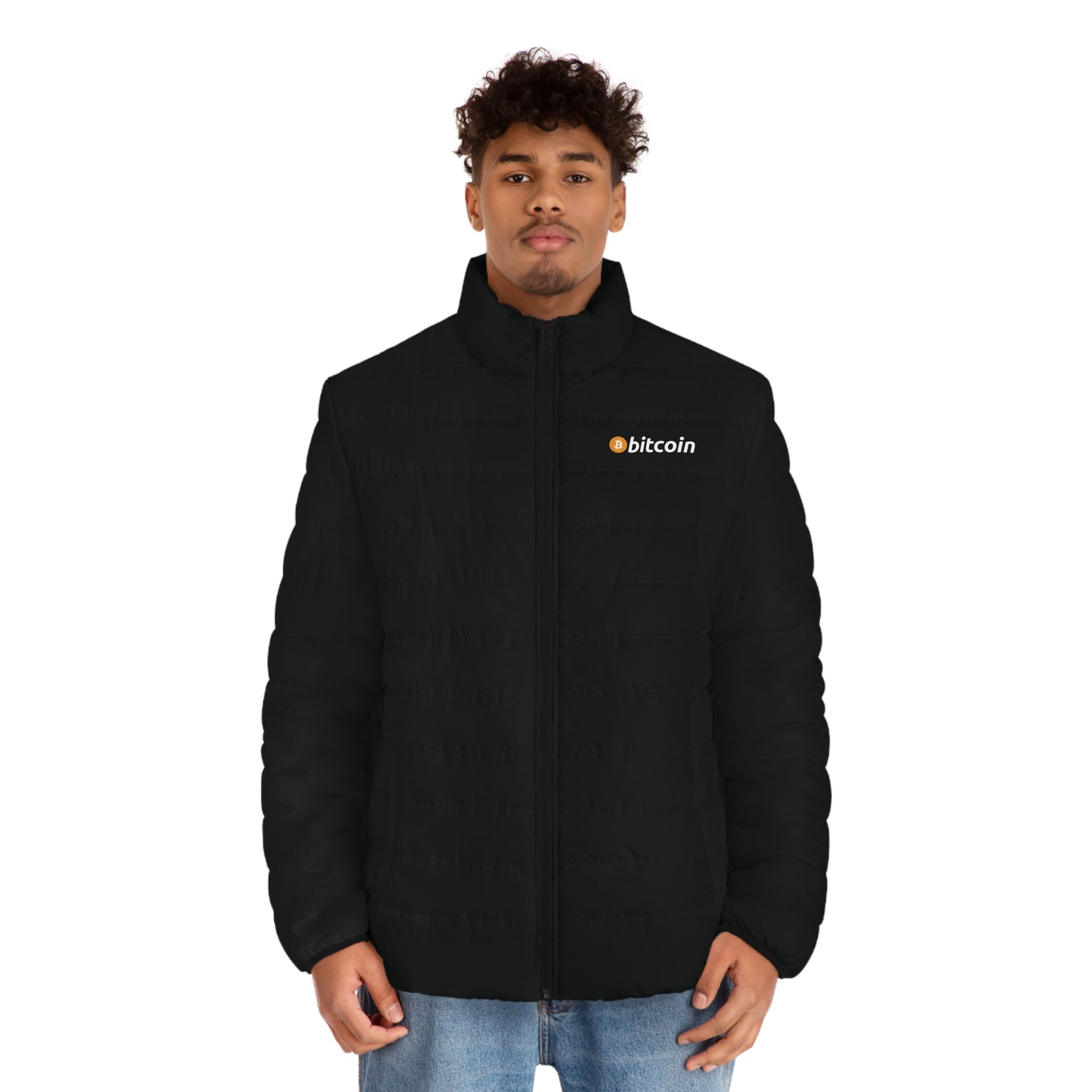 Bitcoin Night Cool Puffer Jacket Printify