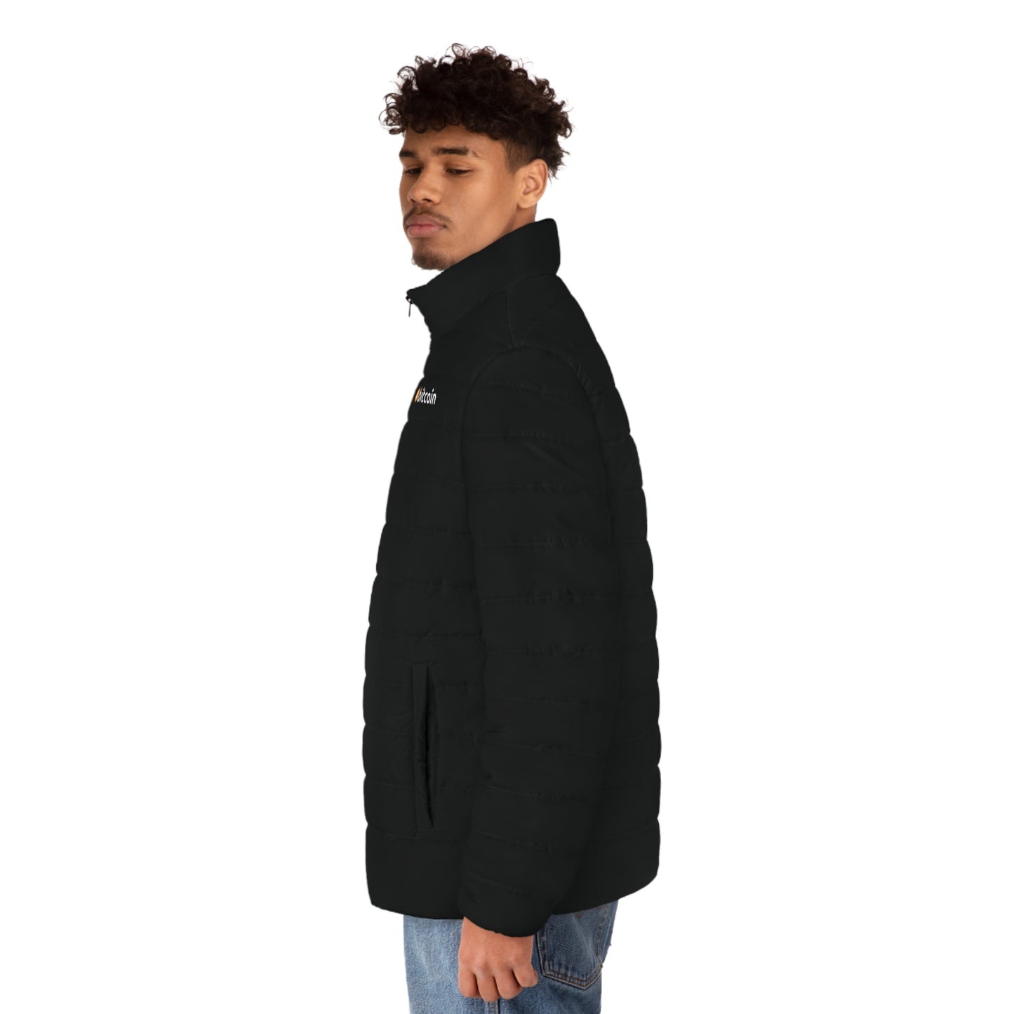 Bitcoin Night Cool Puffer Jacket Printify