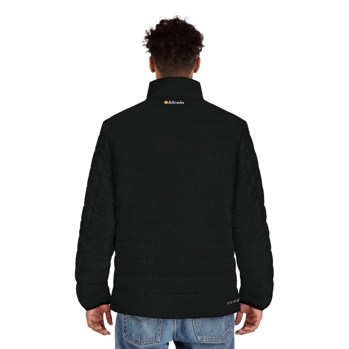 Bitcoin Night Cool Puffer Jacket Printify