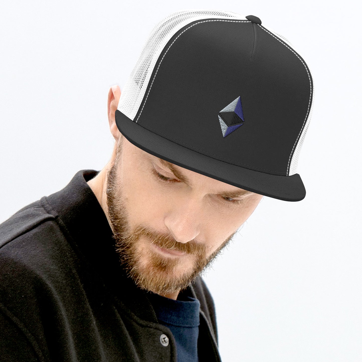 Ethereum Embroidered Trucker Hat In N Out Crypto