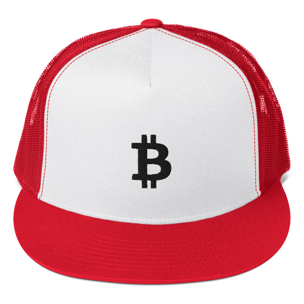 Bitcoin Embroidered Trucker Hat In N Out Crypto
