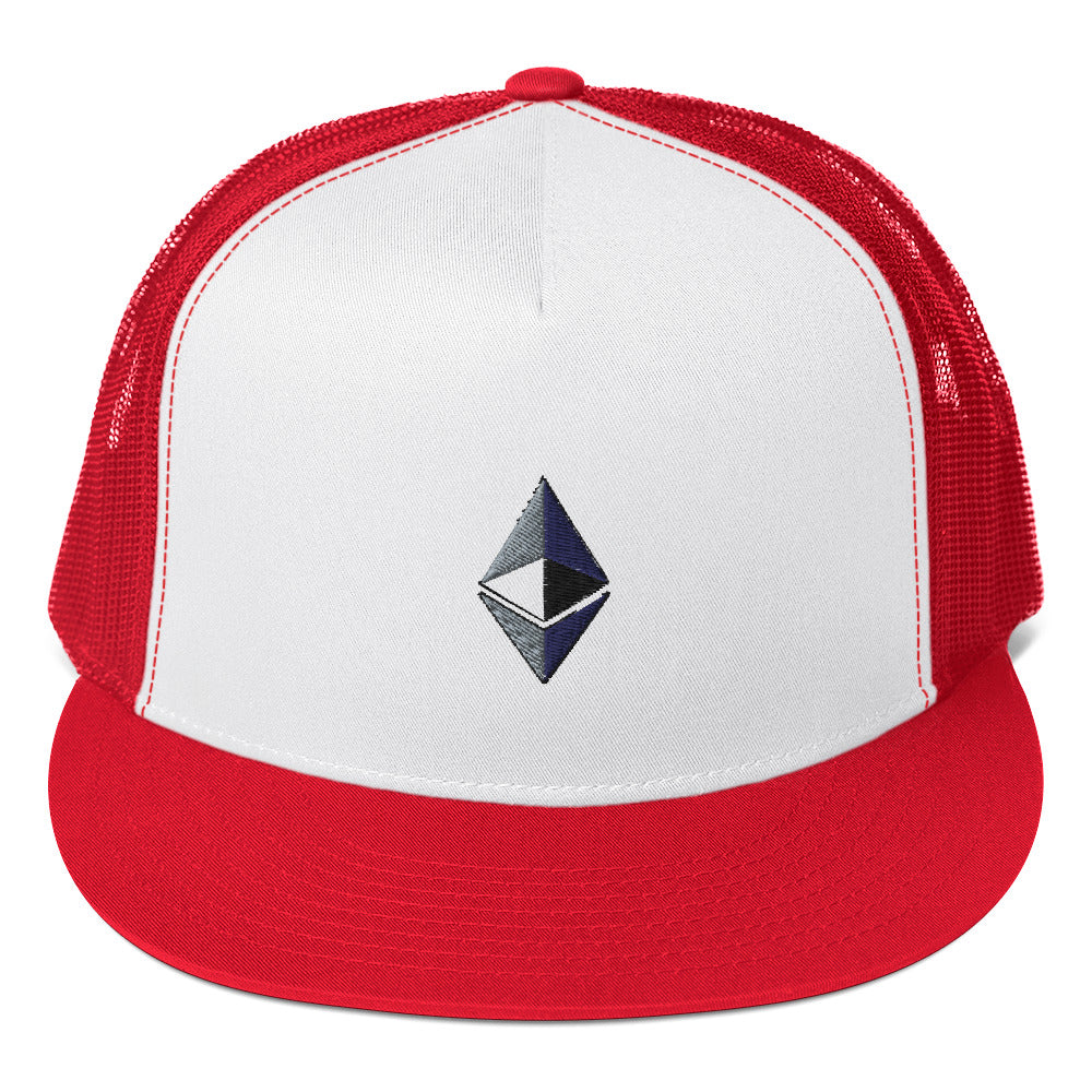 Ethereum Embroidered Trucker Hat In N Out Crypto