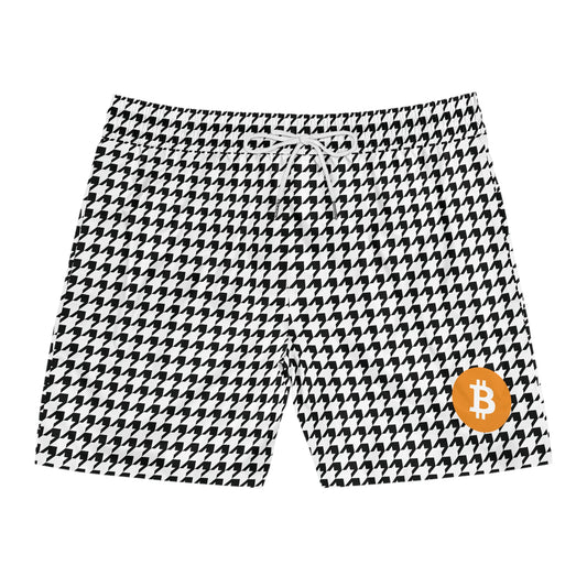 Bitcoin Classic Houndstooth Swim Trunk In N Out Crypto