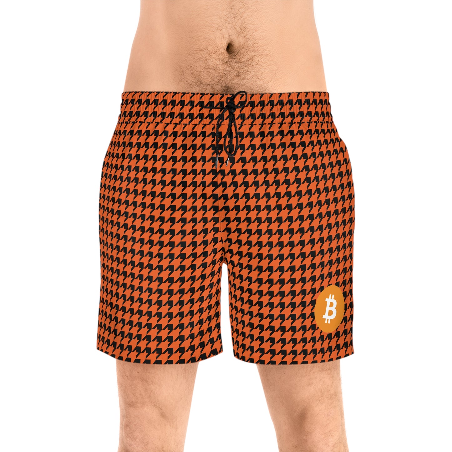 Bitcoin Houndstooth Swim Trunk In N Out Crypto