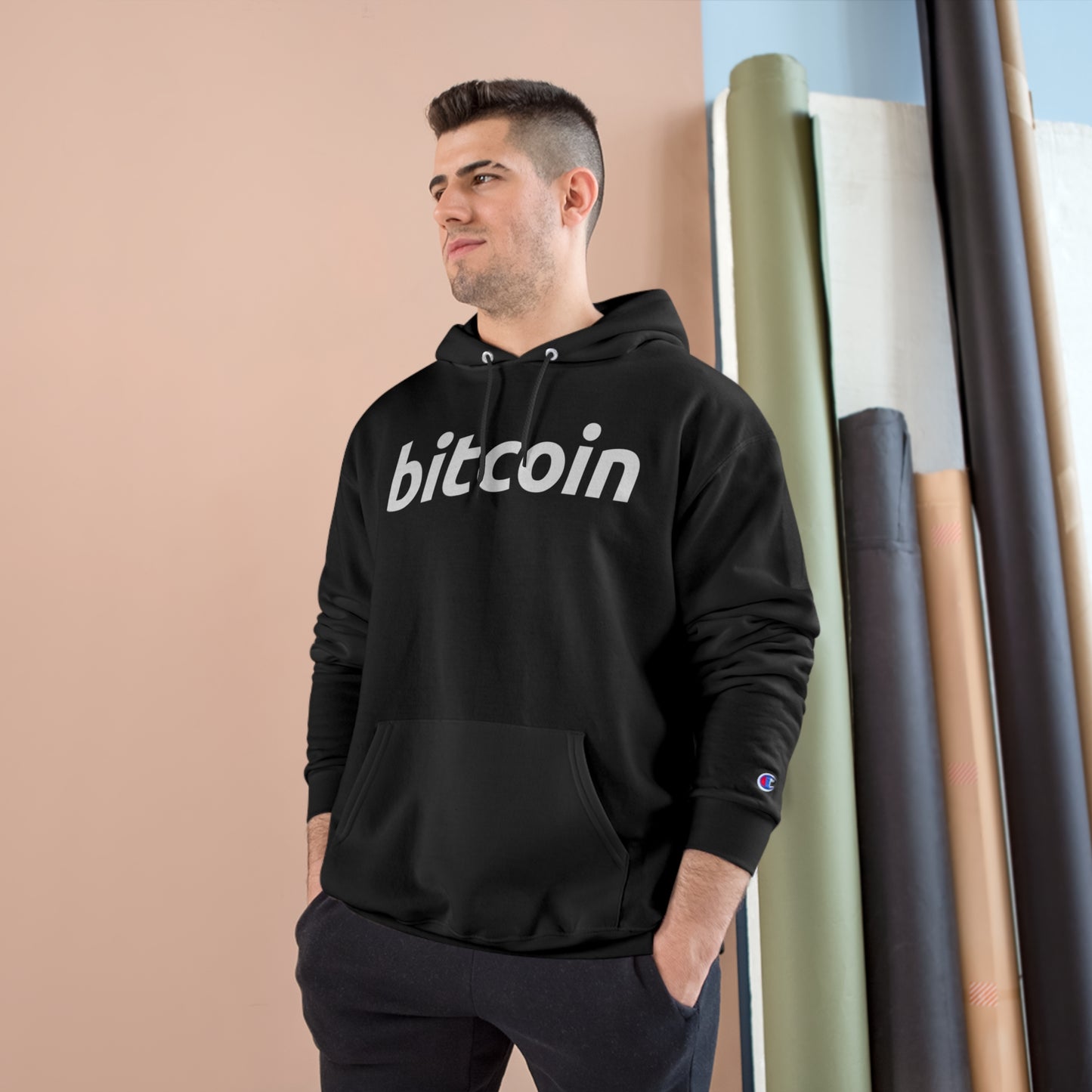 Bitcoin Iconic Champion Hoodie In N Out Crypto