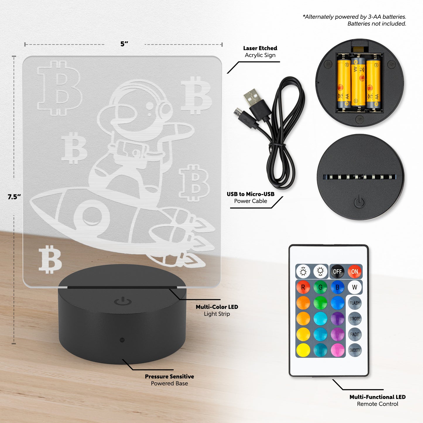 Bitcoin To The Moon Led Sign In N Out Crypto