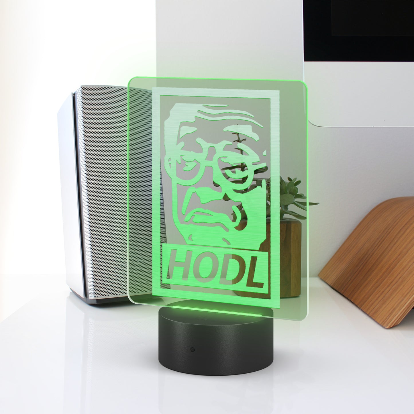 Satoshi Led Sign In N Out Crypto