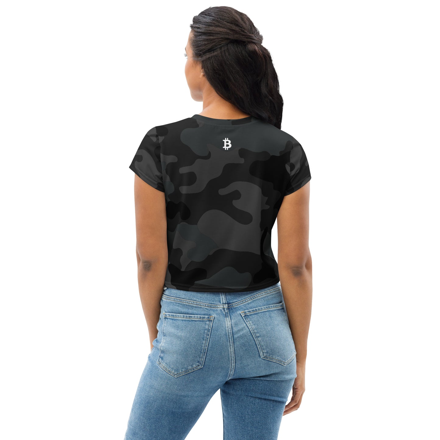 Bitcoin Camo Crop T-Shirt In N Out Crypto