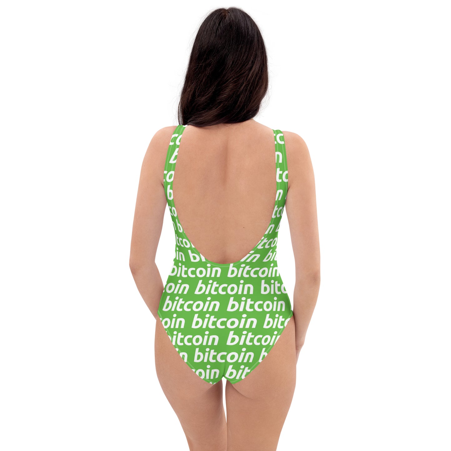 Bitcoin Tree White Swimsuit printful