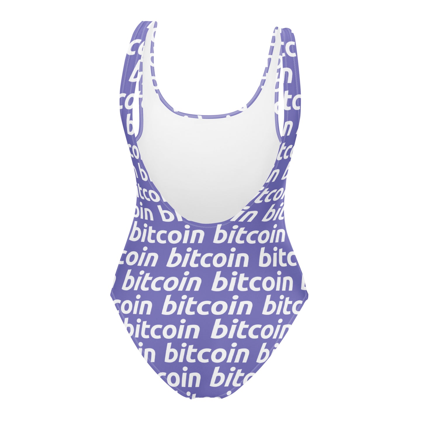 Bitcoin Violetta White Swimsuit printful