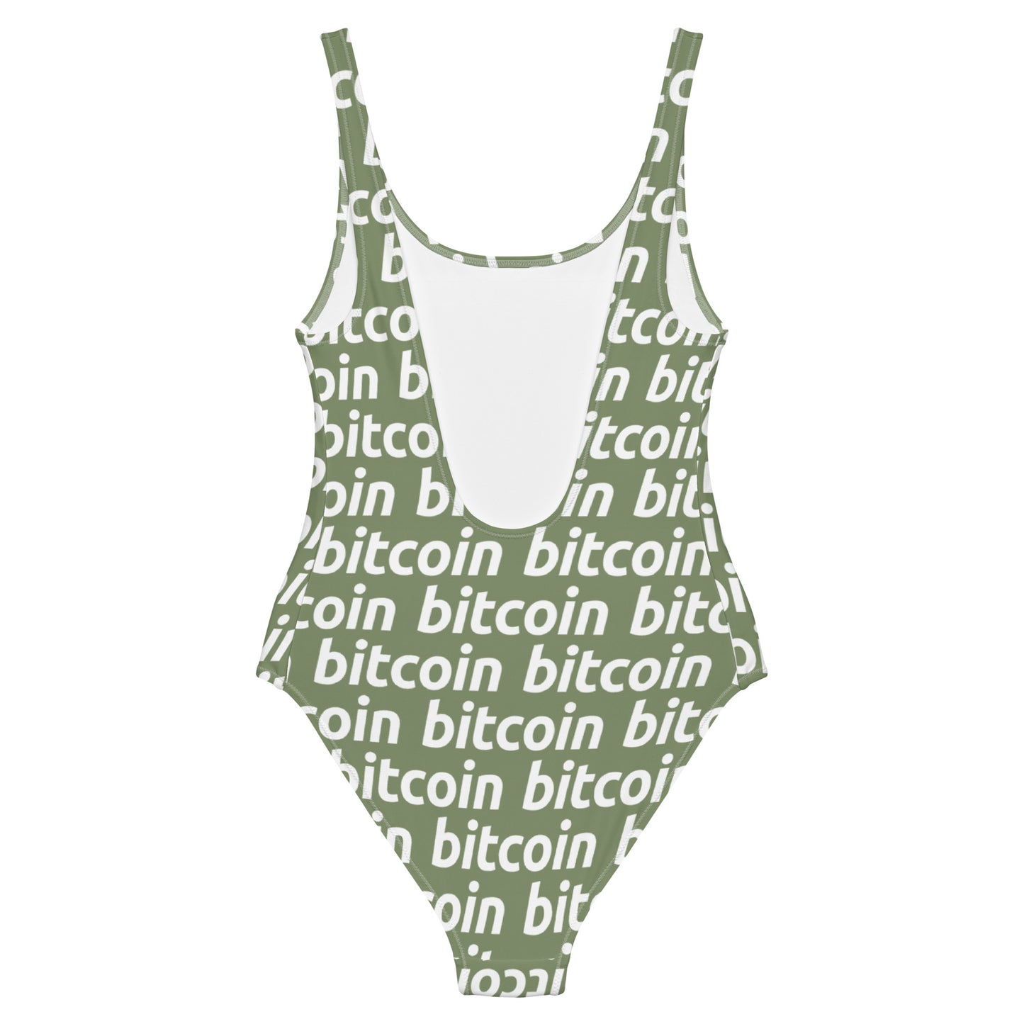 Bitcoin Forest White Swimsuit printful