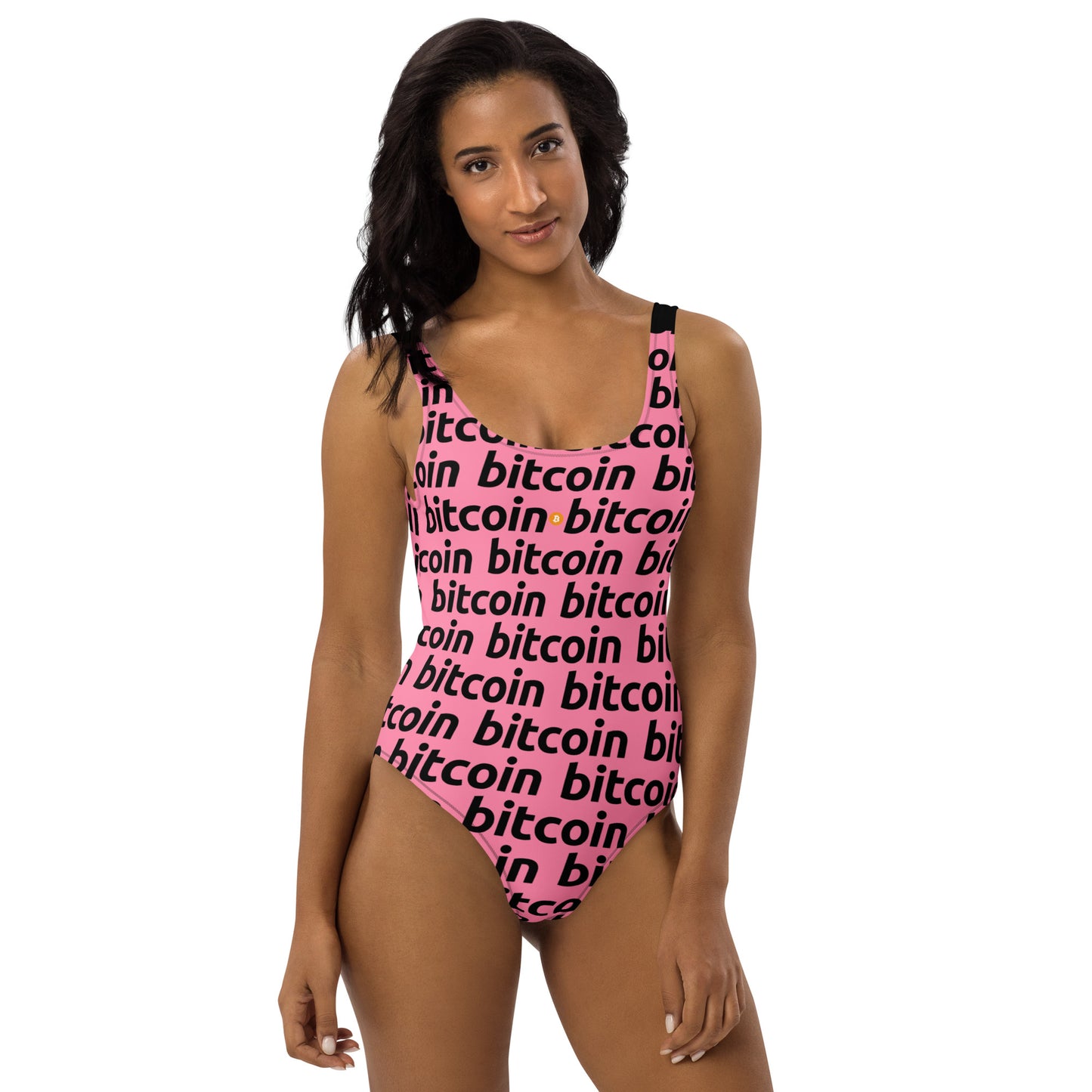 Bitcoin Rosa Swimsuit printful