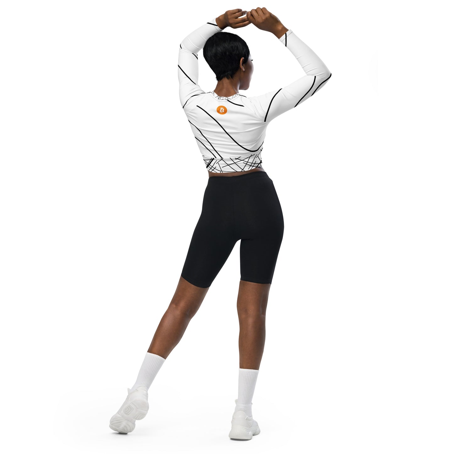 Bitcoin Long-Sleeve Crop Top In N Out Crypto