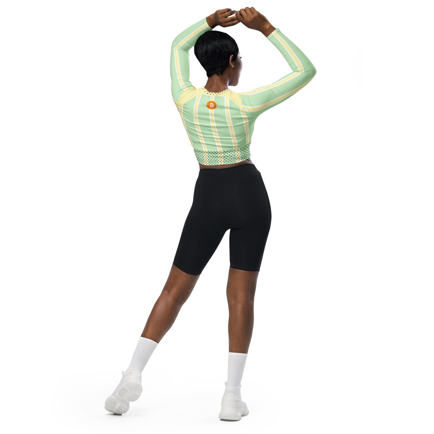 Bitcoin Litoshi Long-Sleeve Crop Top In N Out Crypto