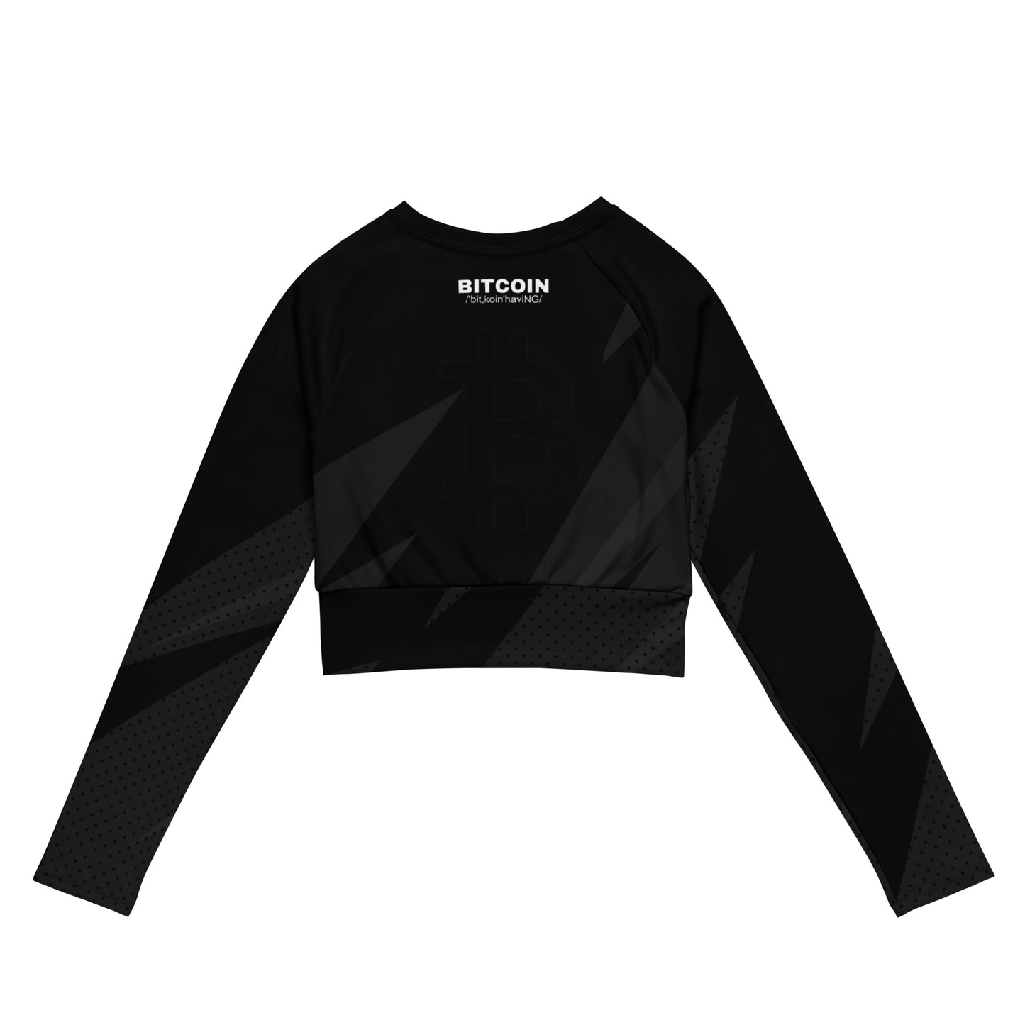 Bitcoin Undercover Recycled Long-Sleeve Crop Top In N Out Crypto