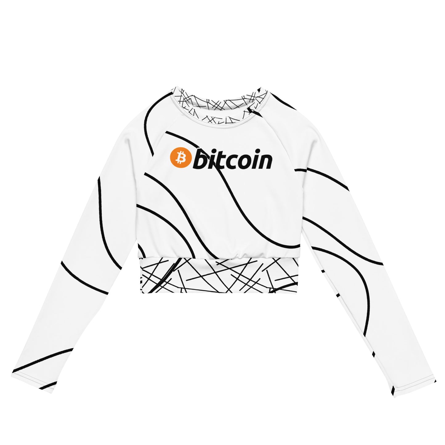 Bitcoin Long-Sleeve Crop Top In N Out Crypto