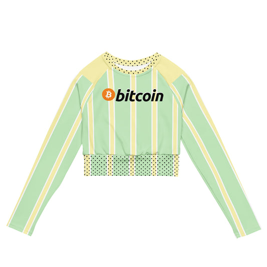 Bitcoin Litoshi Long-Sleeve Crop Top In N Out Crypto