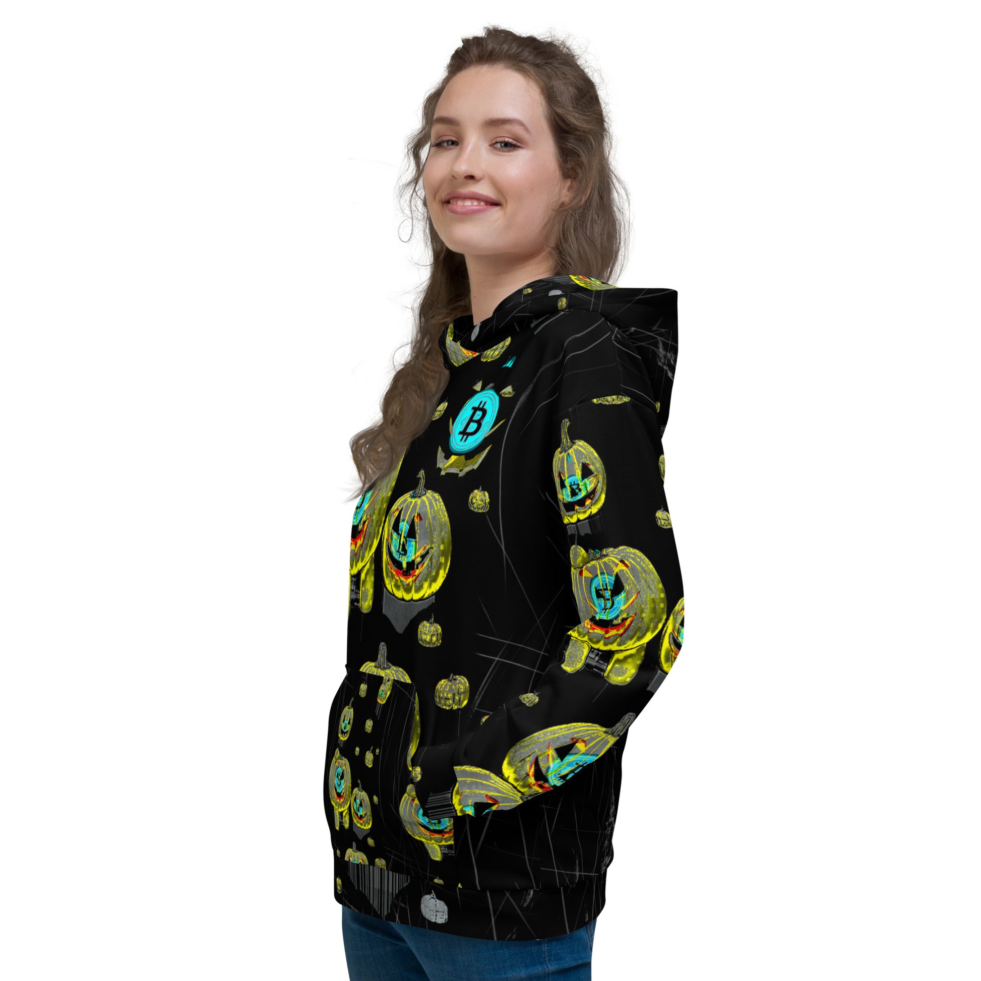 Bitcoin Halloween Scratch Hoodie In N Out Crypto