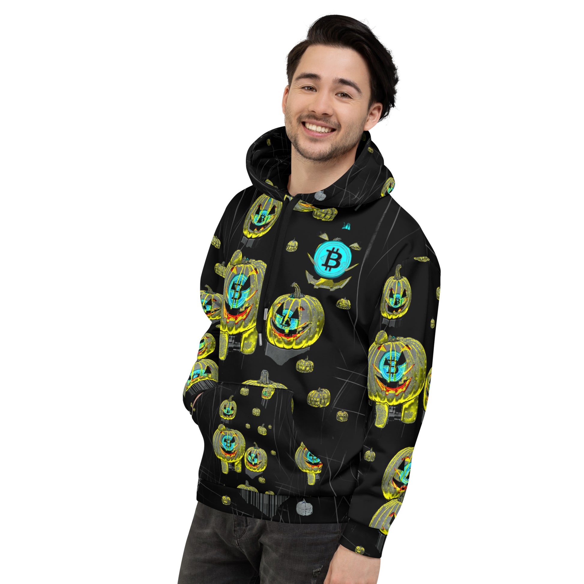 Bitcoin Halloween Scratch Hoodie In N Out Crypto