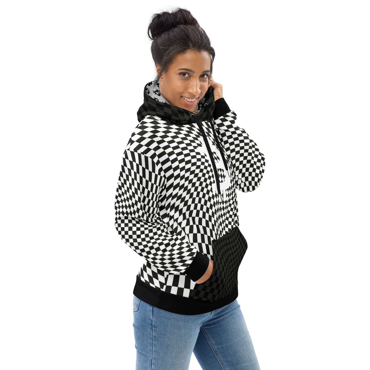 Bitcon Checkers Hoodie In N Out Crypto