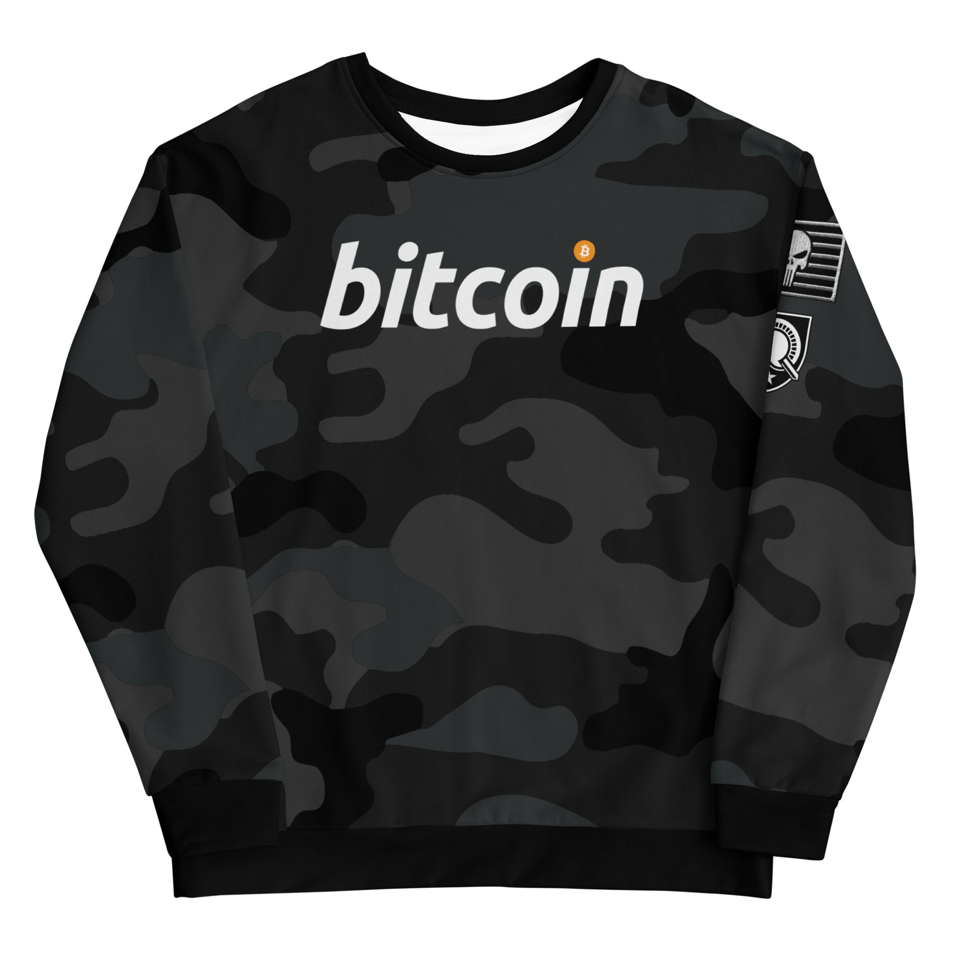 Bitcoin Dark Camo Sweatshirt printful
