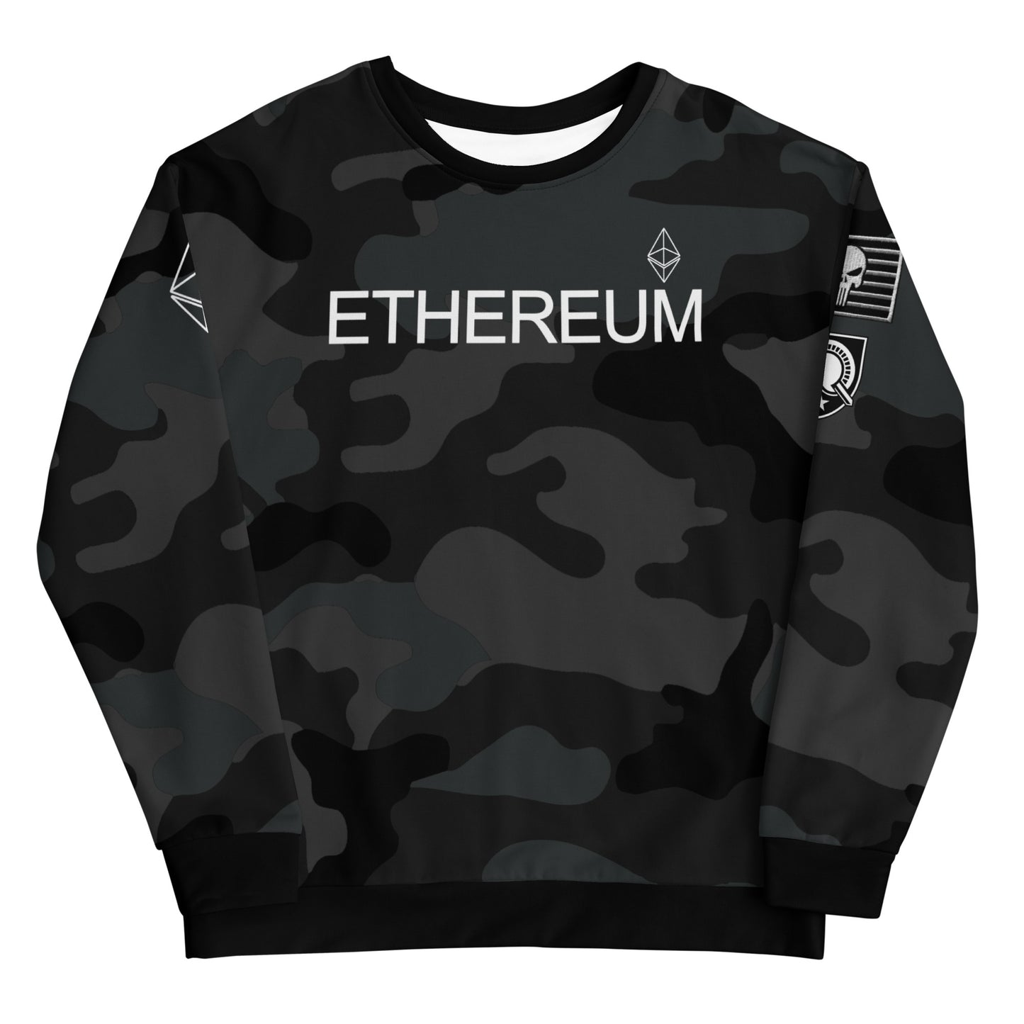 Ethereum Army Print Sweatshirt printful