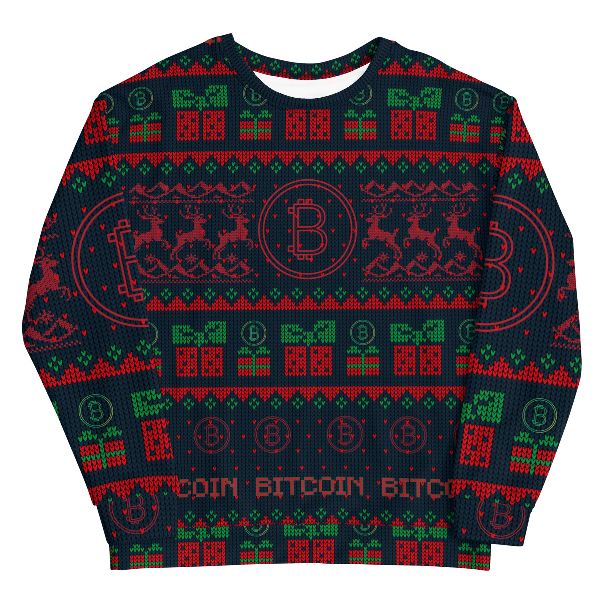 Bitcoin Christmas Deer Sweatshirt In N Out Crypto