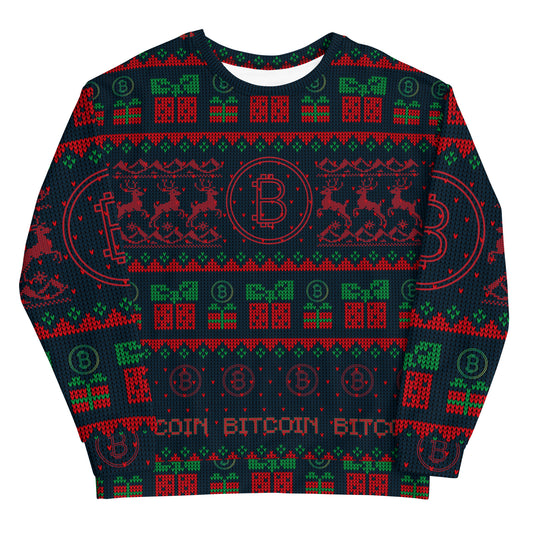 Bitcoin Christmas Deer Sweatshirt In N Out Crypto
