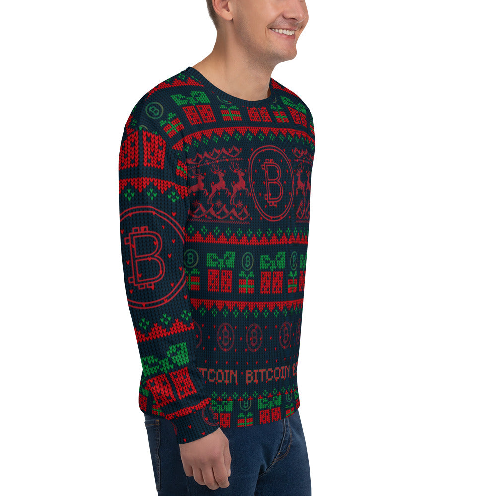 Bitcoin Christmas Deer Sweatshirt In N Out Crypto
