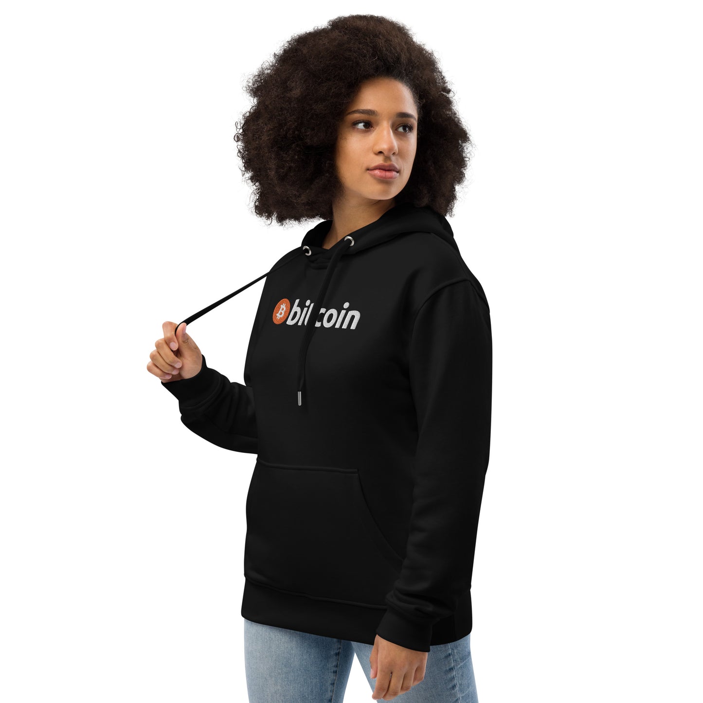Bitcoin Embroidered Premium Hoodie In N Out Crypto