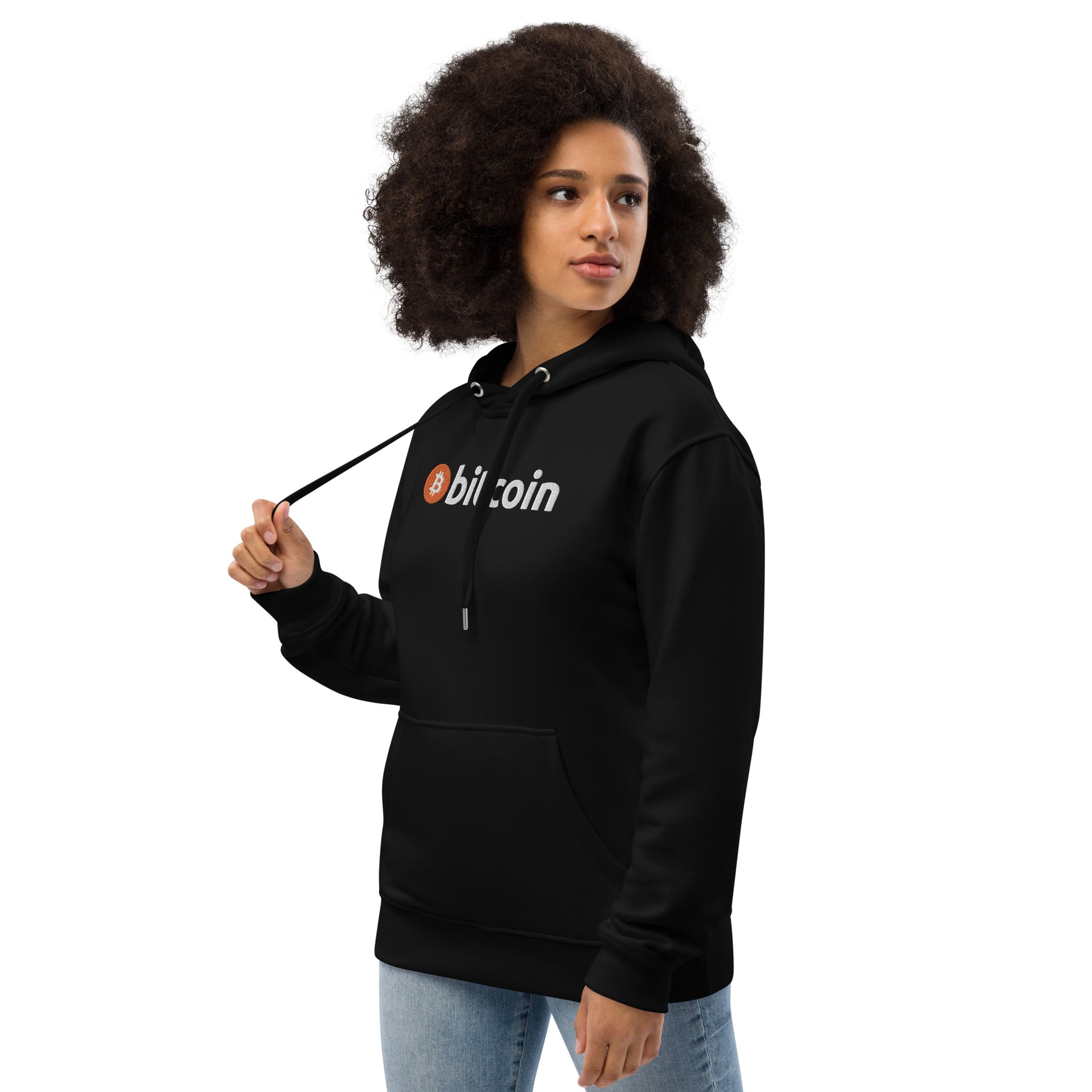 Bitcoin Embroidered Premium Hoodie In N Out Crypto