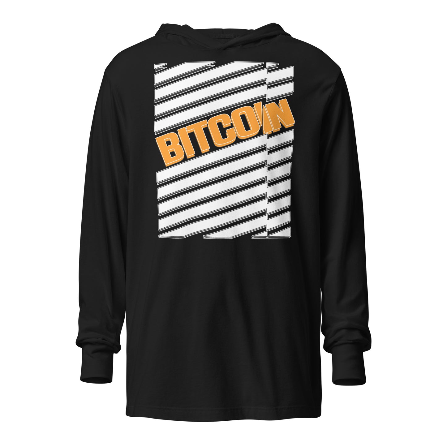 Bitcoin Zebra Arancio Hooded Tee In N Out Crypto