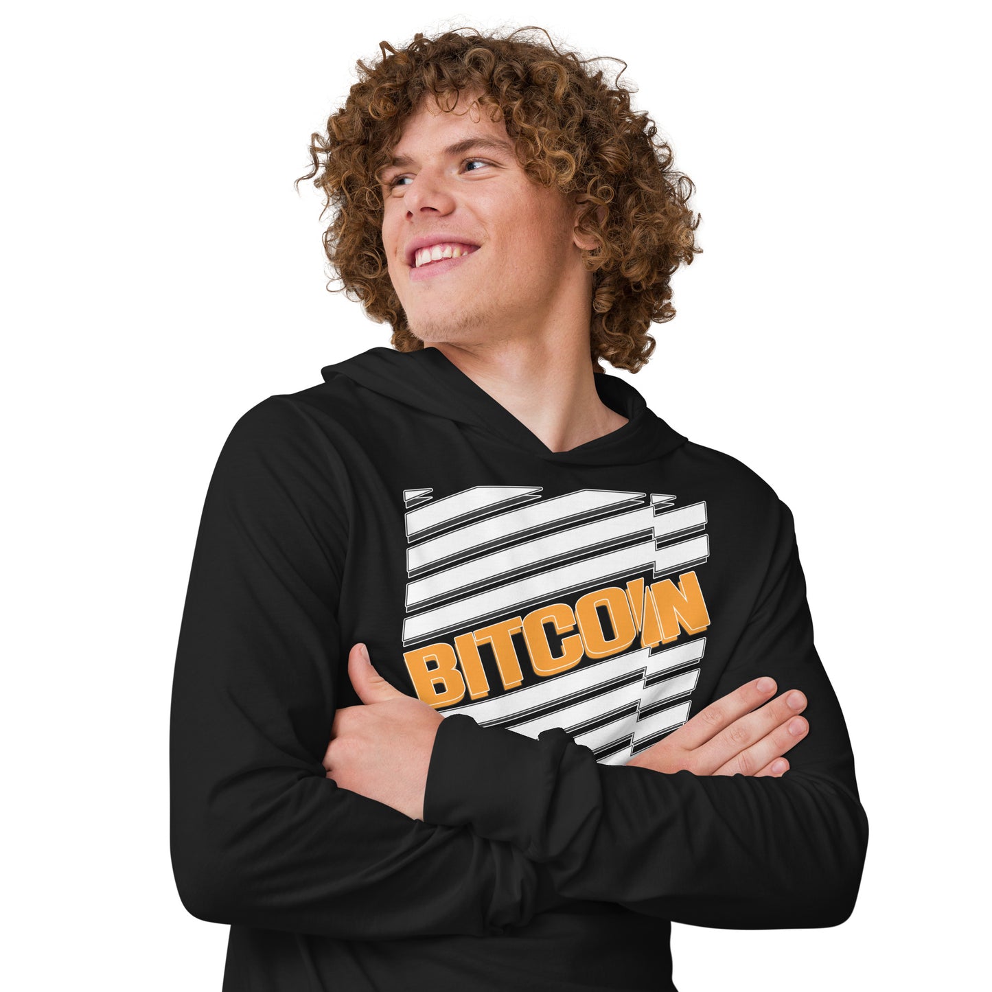 Bitcoin Zebra Arancio Hooded Tee
