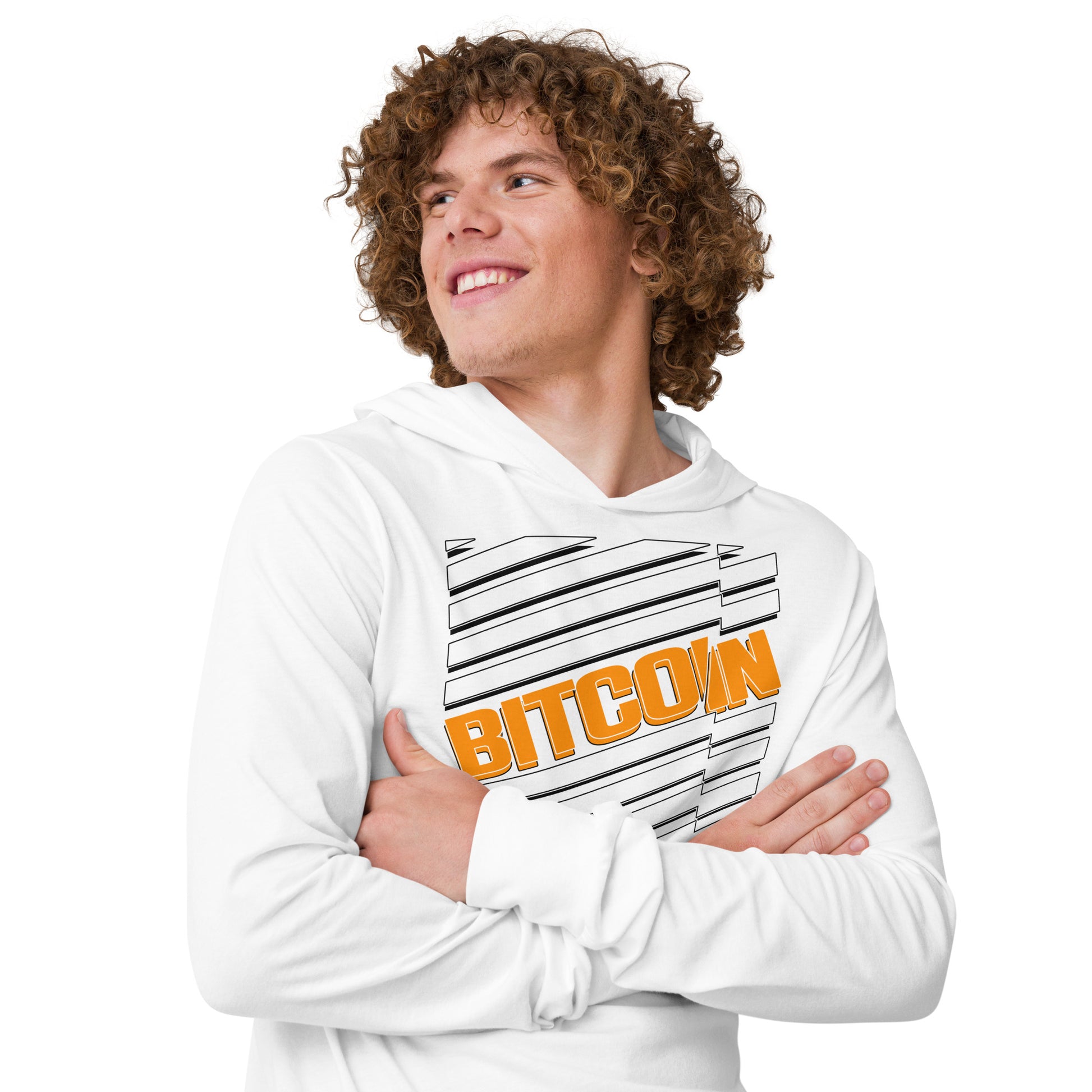 Bitcoin Zebra Arancio Hooded Tee In N Out Crypto