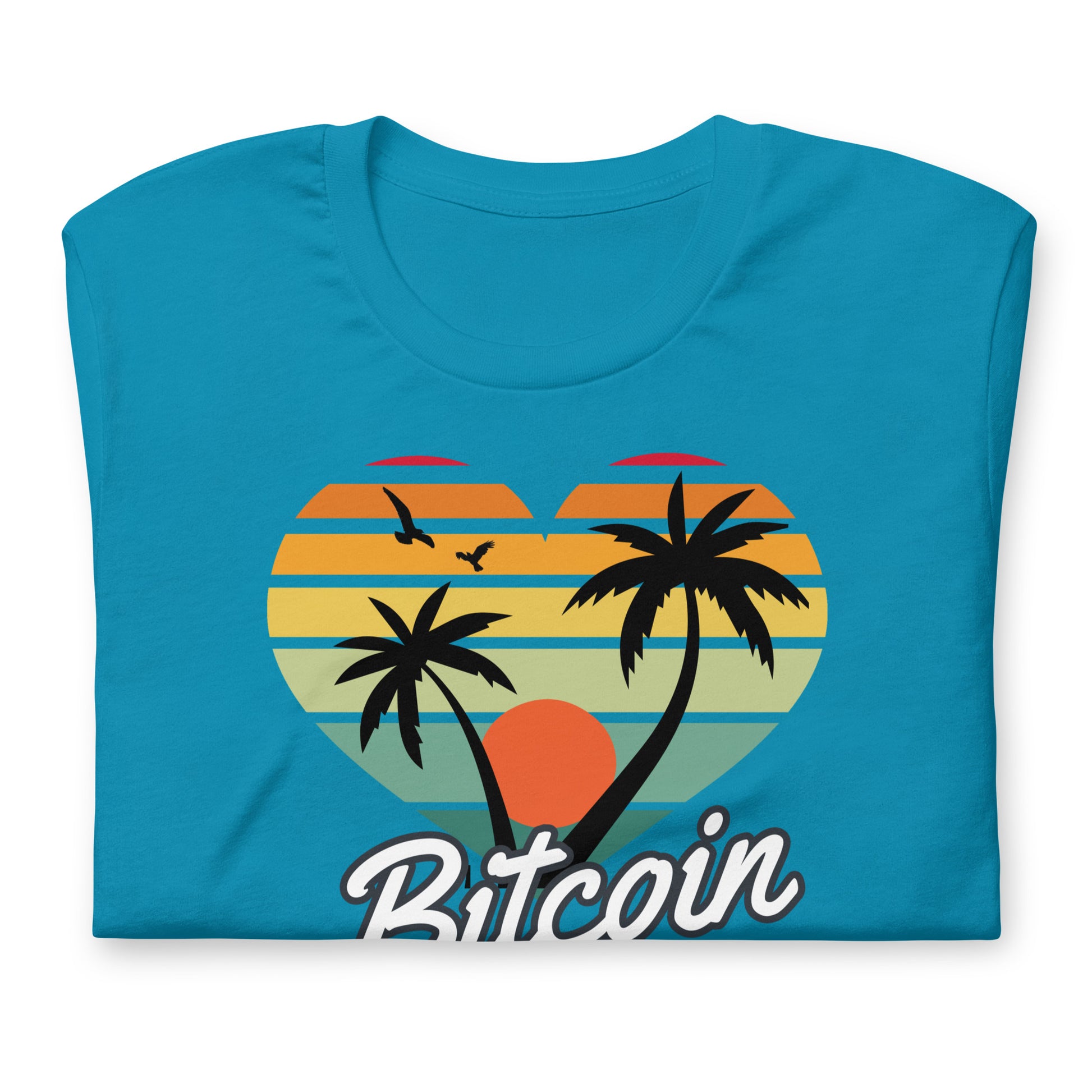 Bitcoin Sunset Palms T-Shirt In N Out Crypto