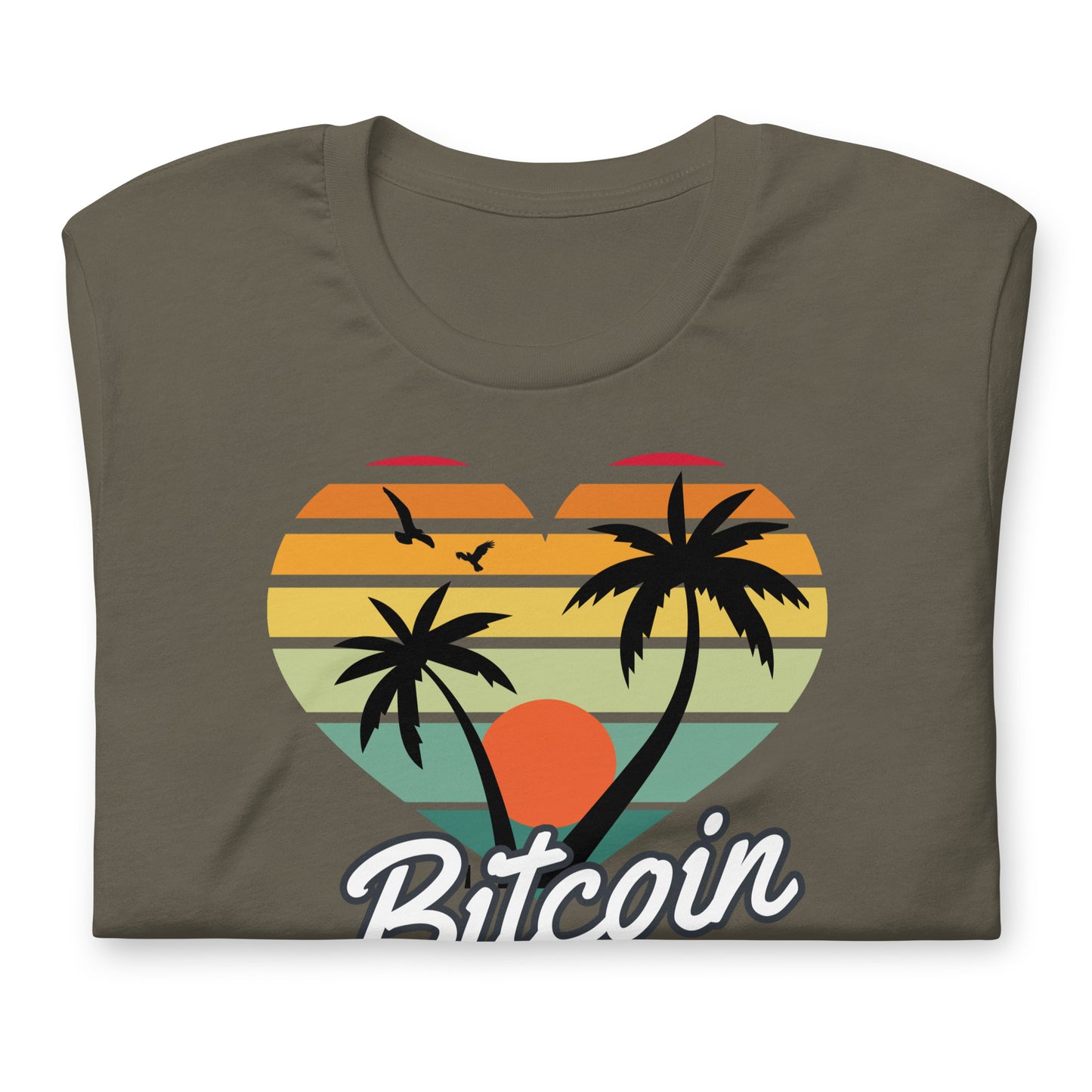 Bitcoin Sunset Palms T-Shirt In N Out Crypto