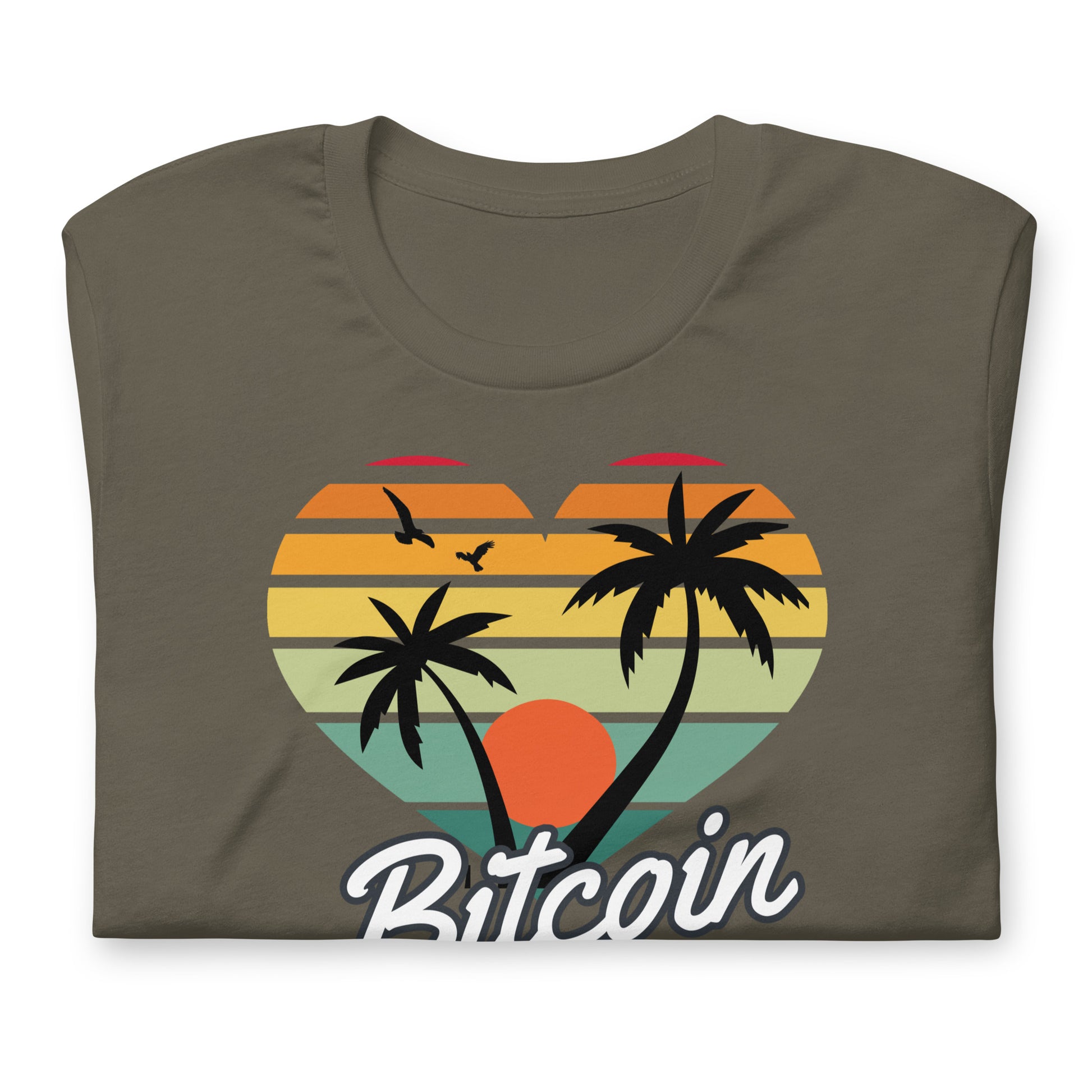 Bitcoin Sunset Palms T-Shirt In N Out Crypto
