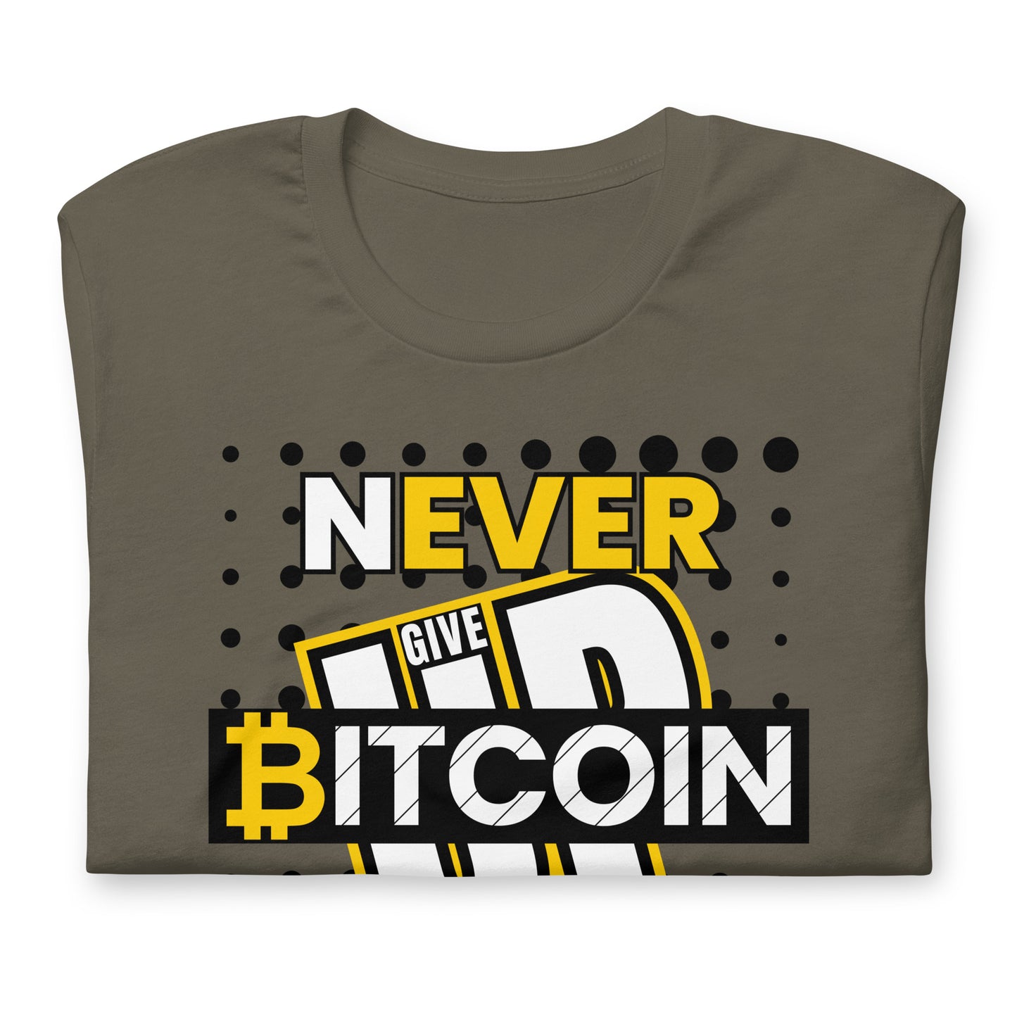 Bitcoin Never Give Up T-Shirt In N Out Crypto