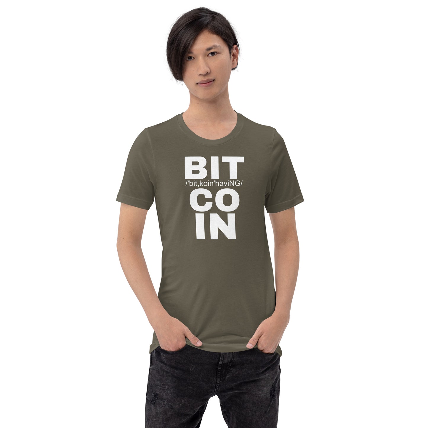 Bitcoin Having T-Shirt In N Out Crypto