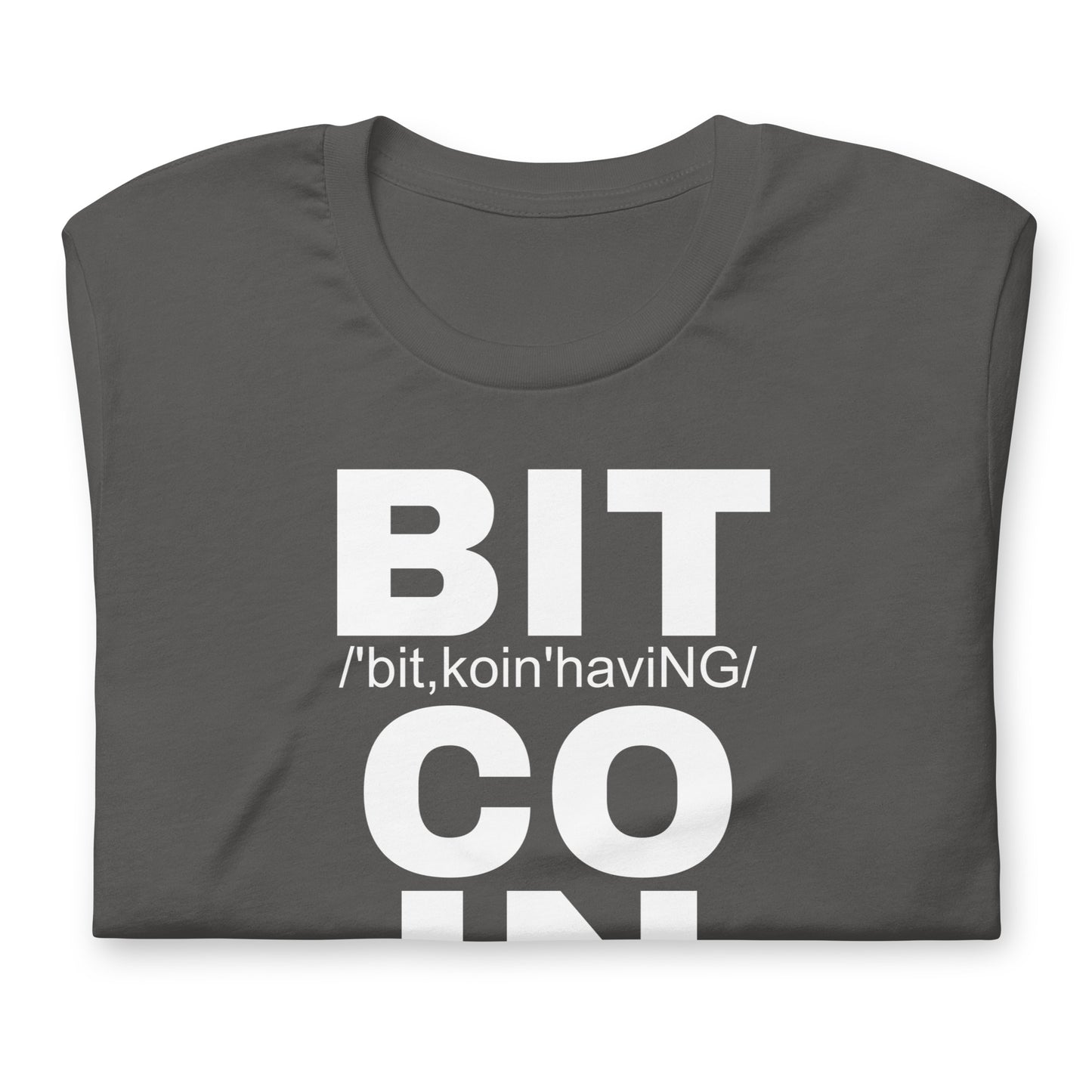 Bitcoin Having T-Shirt In N Out Crypto