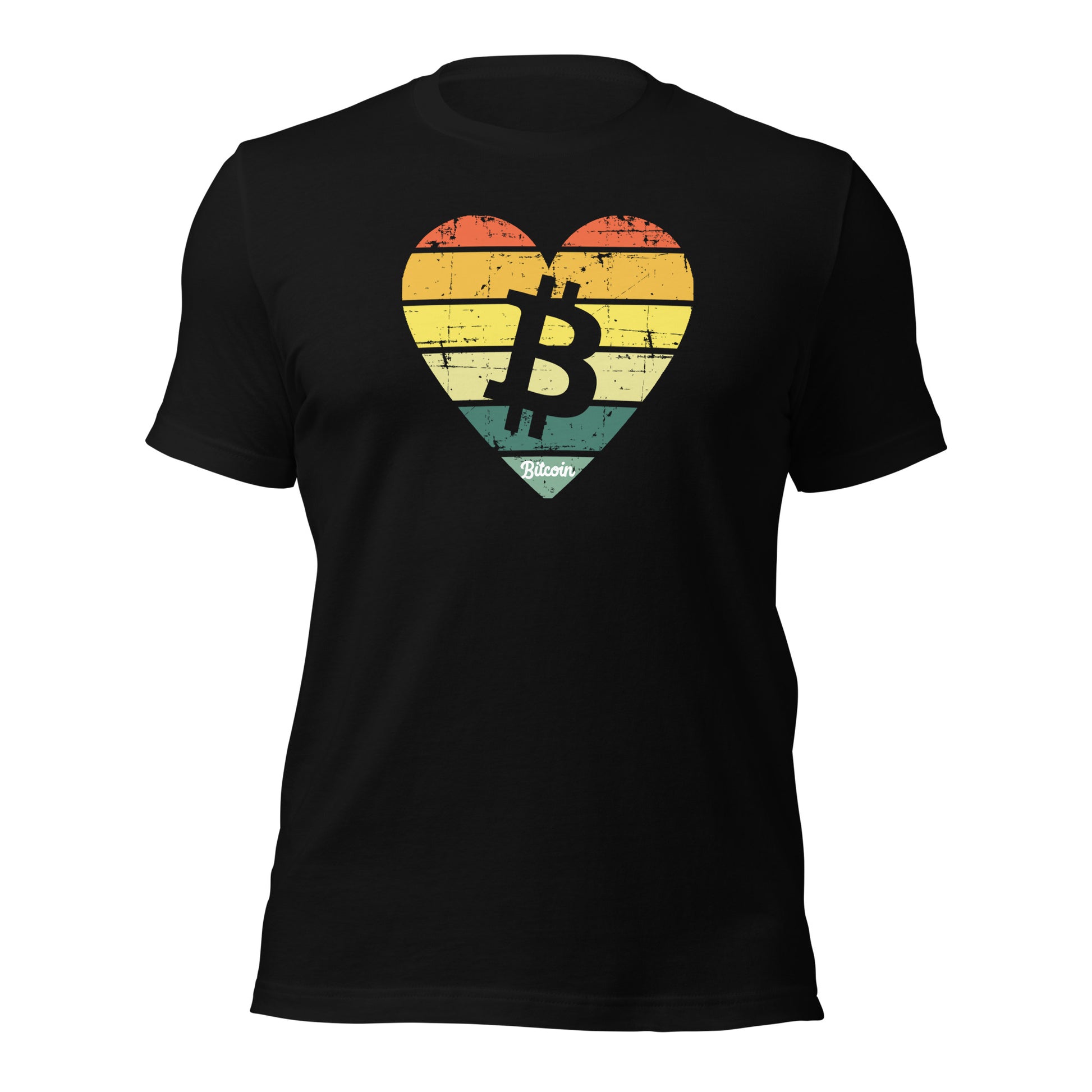 Bitcoin Heart Sunset Tee printful