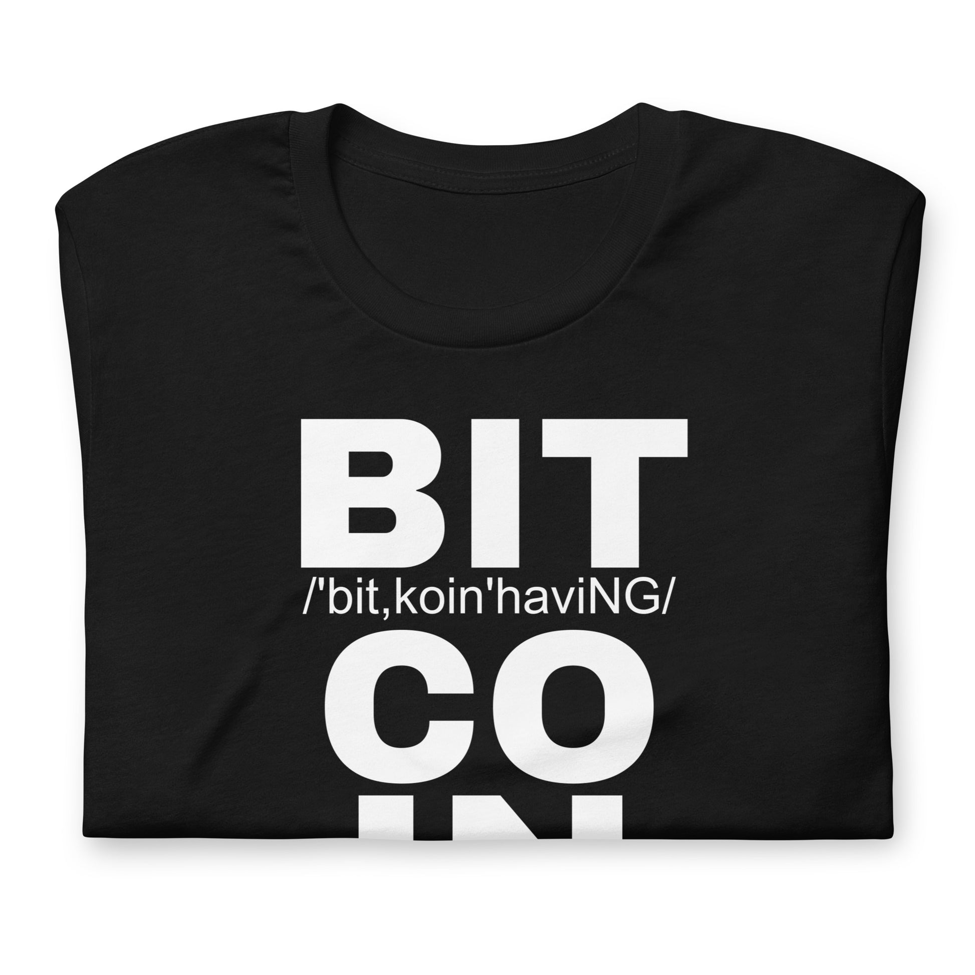 Bitcoin Having T-Shirt In N Out Crypto