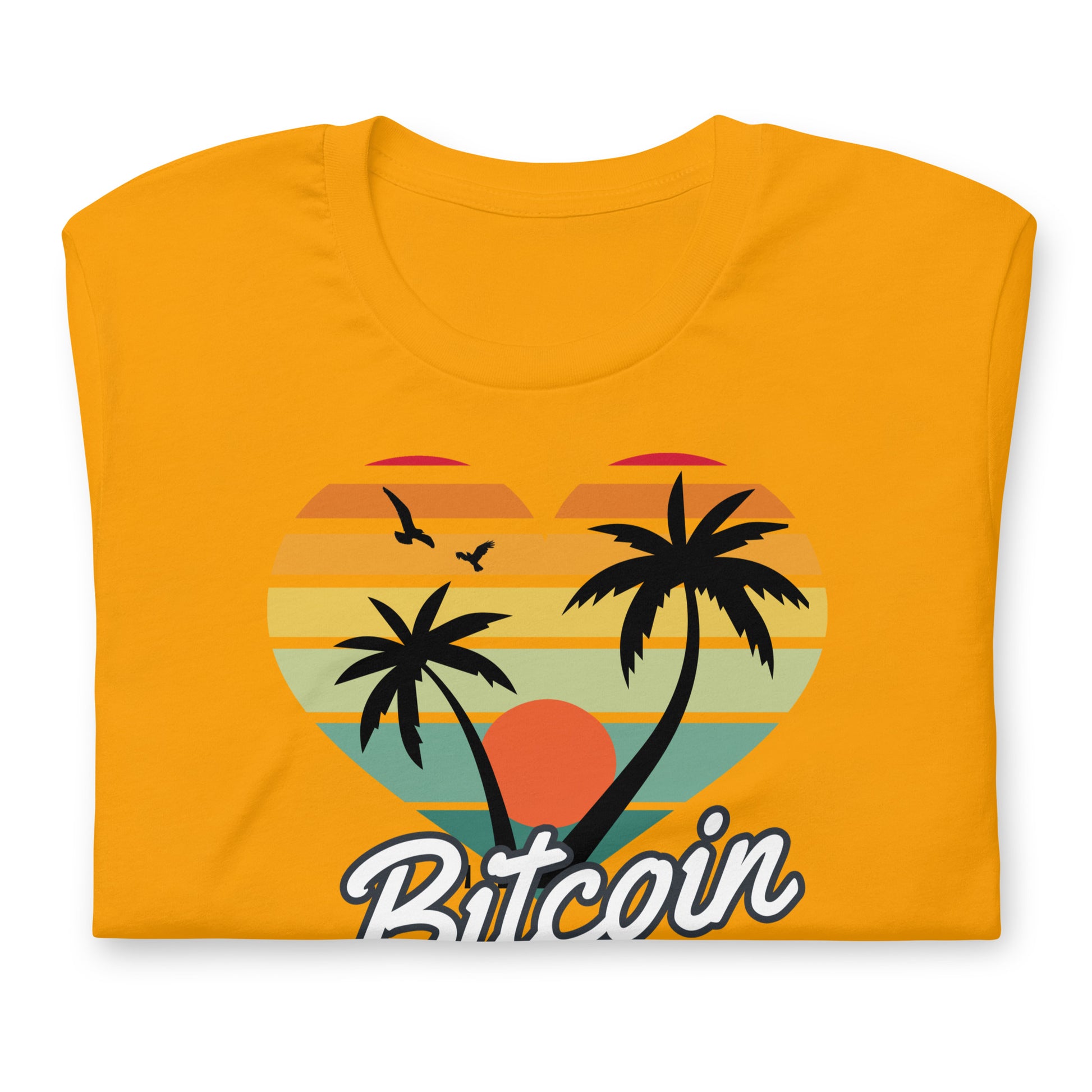 Bitcoin Sunset Palms T-Shirt In N Out Crypto